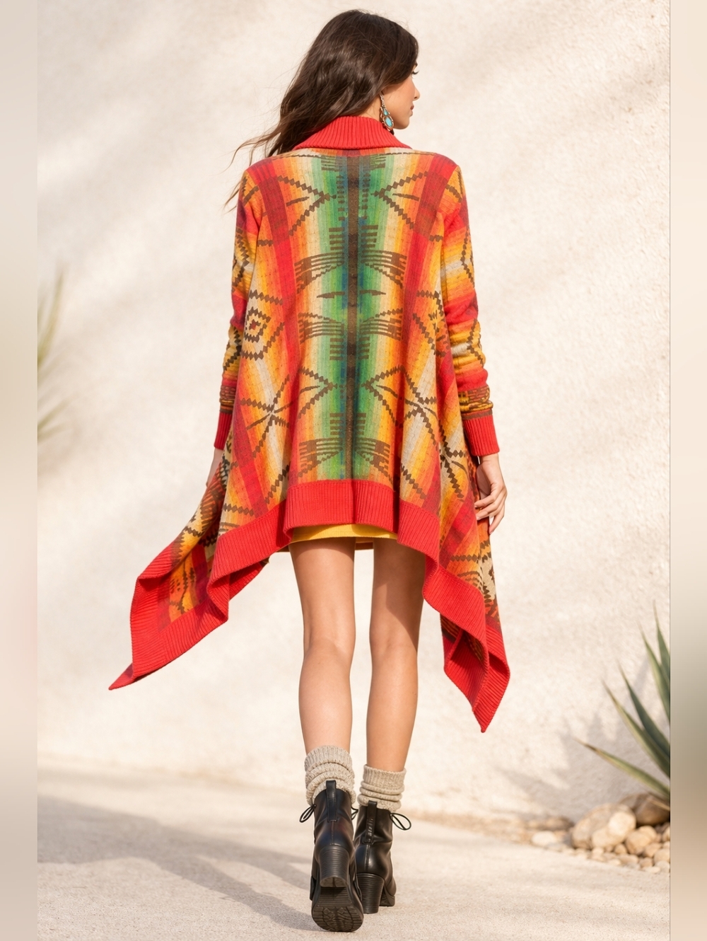Polo Ralph Lauren Southwest Aztec Cardigan Open Front Drape XS/S